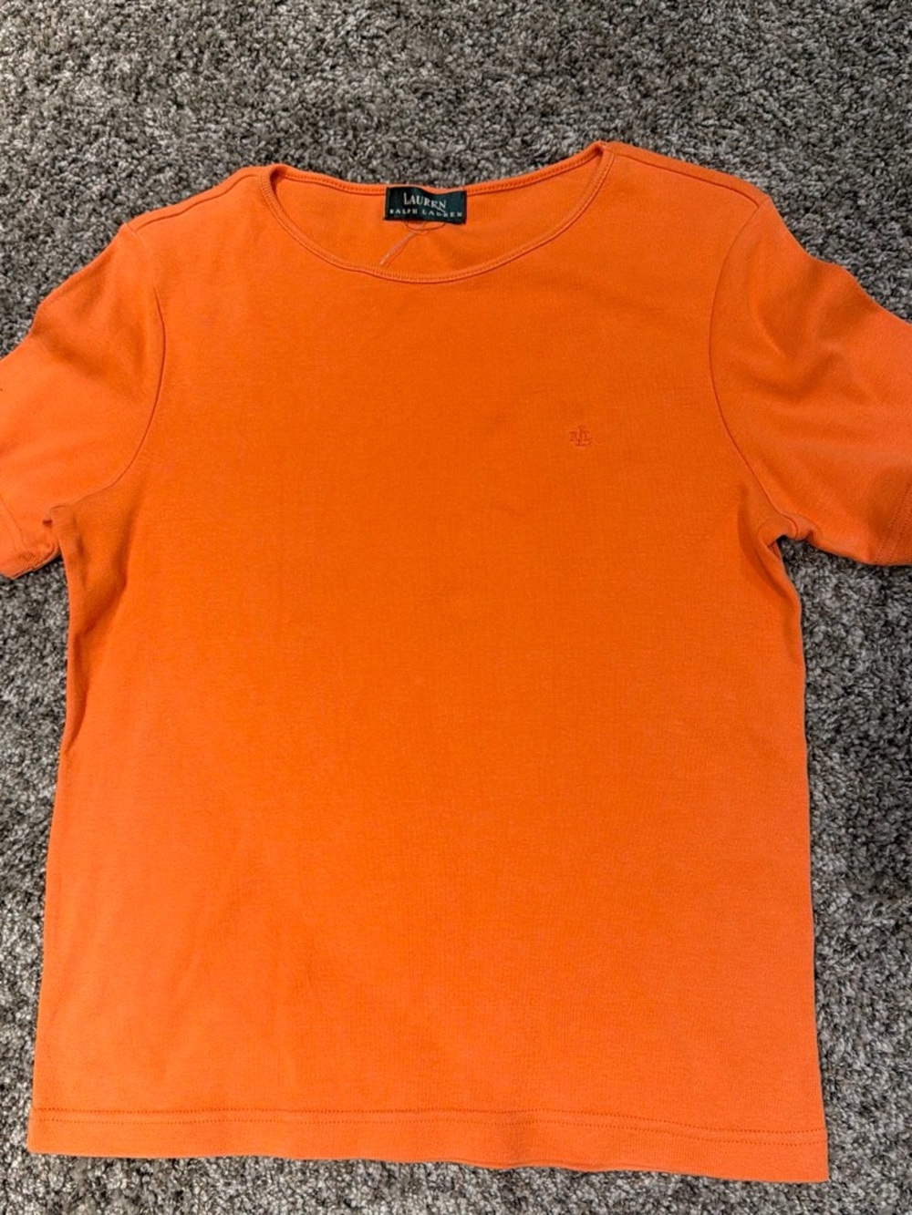 Ralph Lauren Kids Orange Short Sleeve Tee - Solid Crew